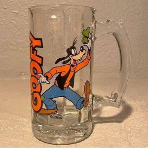Vintage Disney's Goofy Tall Glass Mug